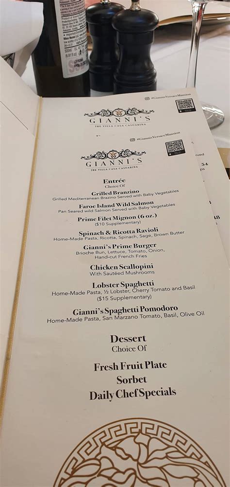 gianni's at the former versace mansion dress code|giannis versace mansion menu.